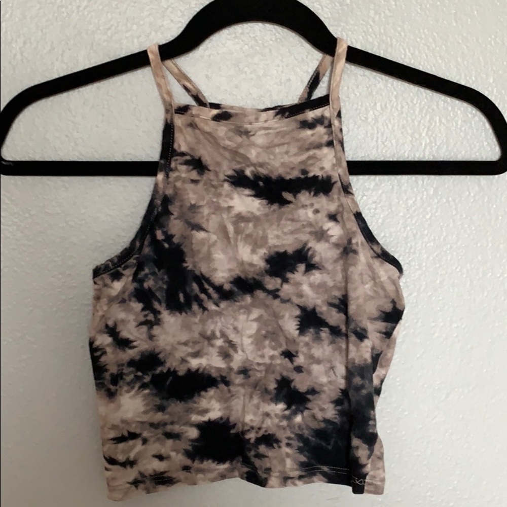Tie dye halter crop top